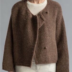 Women's Chunky Brown Knit Cardigan